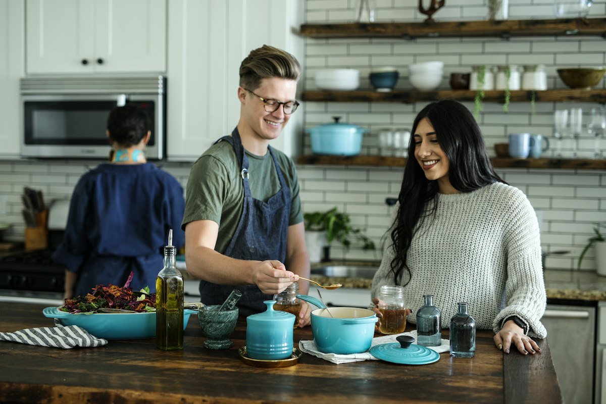 Familia Rinaldi en la cocina
